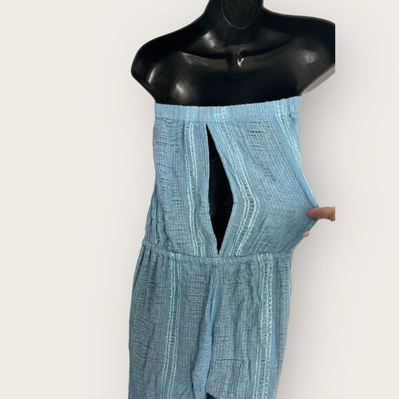 Blue strapless jumpsuit size M/L, NWOT - Picture 8 of 8